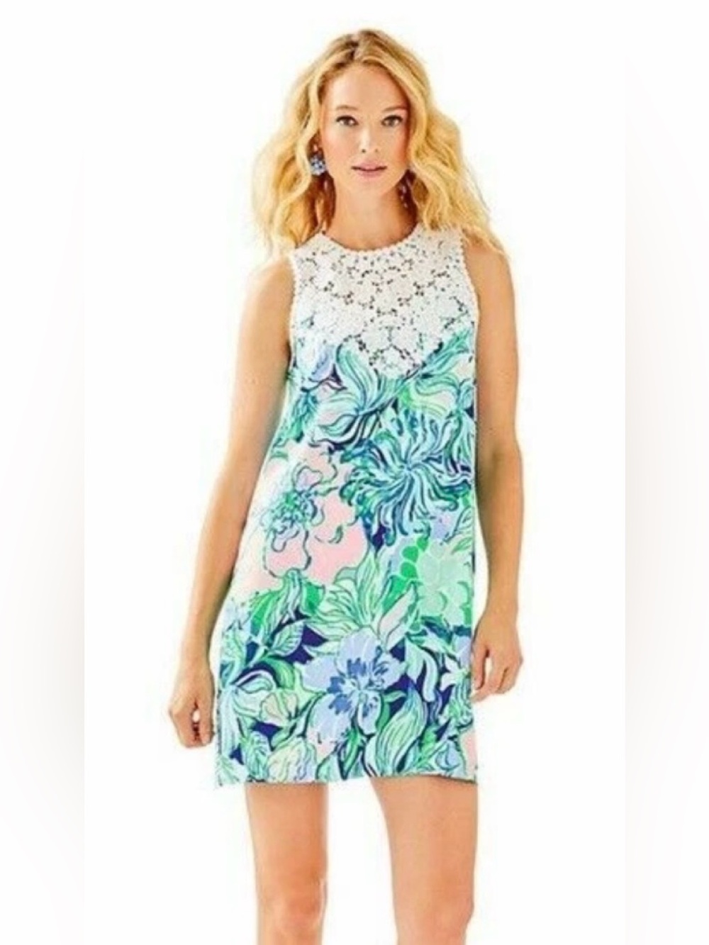 New Lilly Pulitzer Nala Soft Shift Dress Multicolor Party Thyme Size 2  $178 Rt